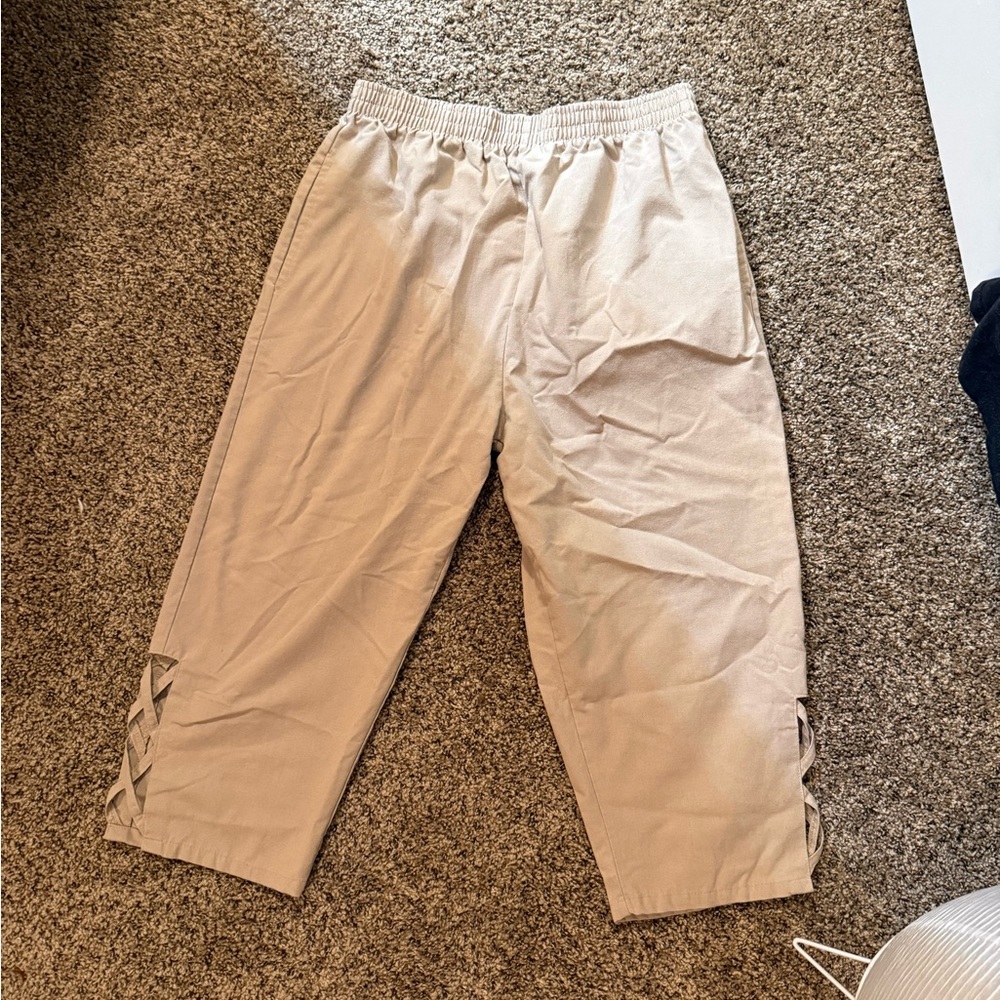 KEREN hart Light Tan Joggers with Side Accents